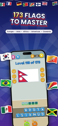 Flag Quiz: The World Countries iPhone screenshot