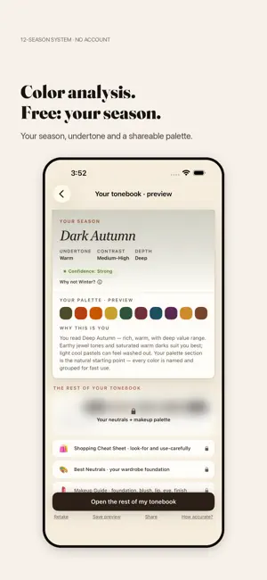 Tonebook · Color Analysis screenshot 1
