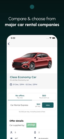 Rental Cars App - Rent a Car iPhone screenshot