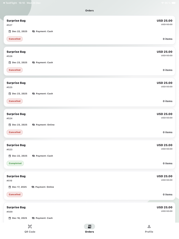 NextGrab Vendor app screenshot