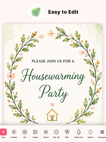 Invitation Card Maker . RSVP iPad screenshot