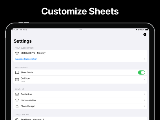 StatSheet - Track Game Stats iPad screenshot 7 - Sports app