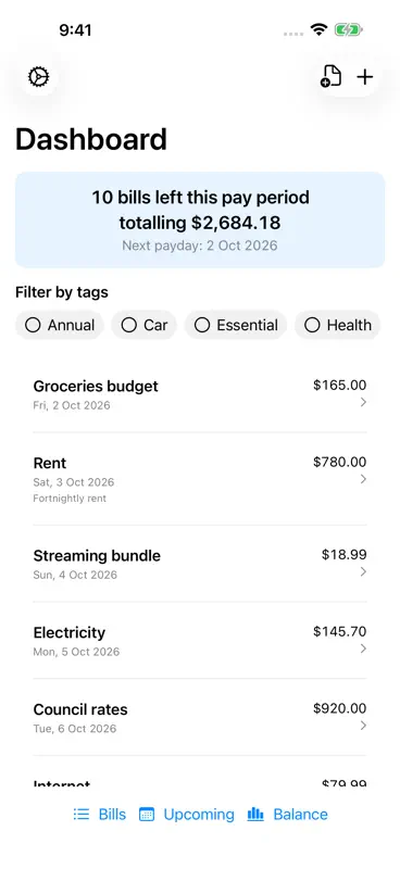BillTracker screenshot 1 of 8