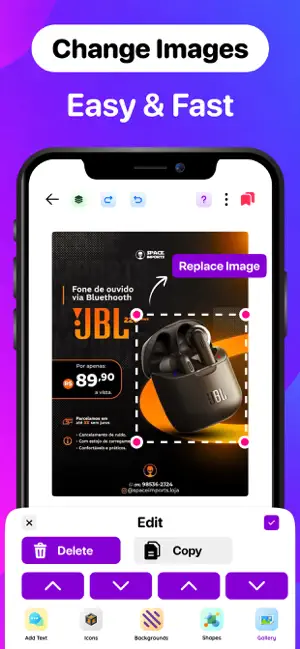 Poster Maker: AI Flyer Creator iPhone screenshot 4
