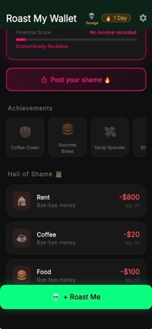 Roast My Wallet screenshot