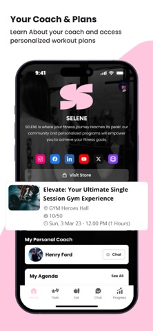 SELENE where women lift women iPhone screenshot
