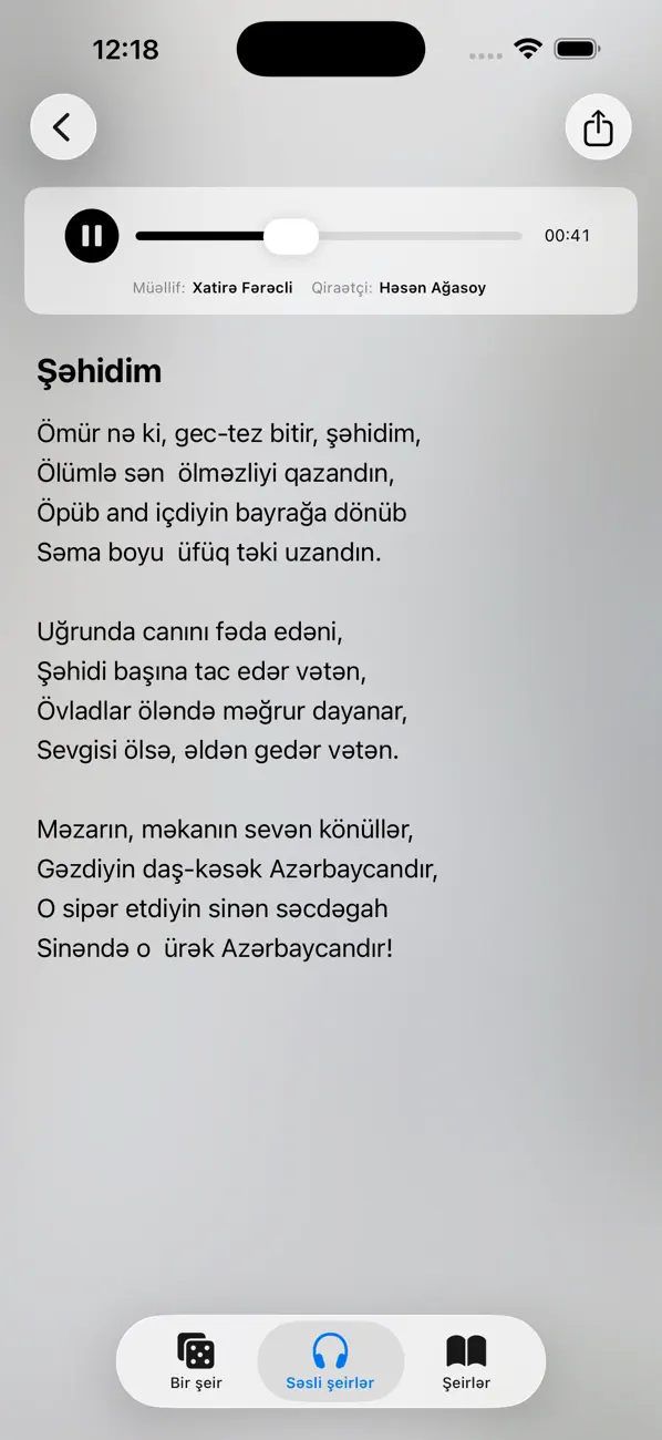 Screenshot #3 pour Xatirə Fərəcli - Şeirlər