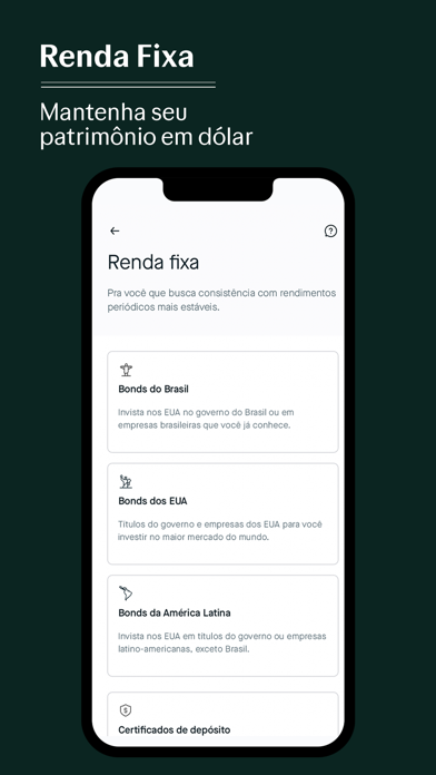 Avenue: Conta e Investimentos Screenshot