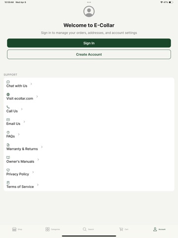 E-Collar Mobile iPad screenshot