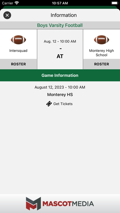 Monterey Toreadores Athletics Screenshot