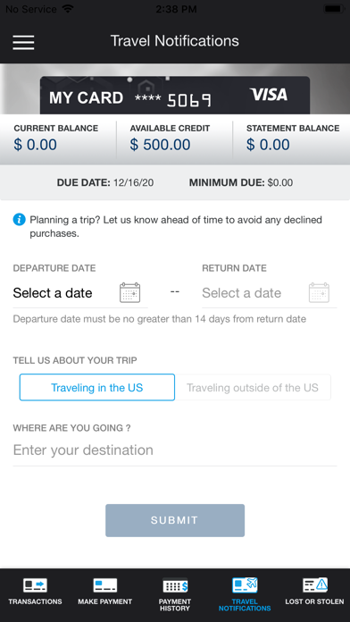 BFCU Credit Screenshot