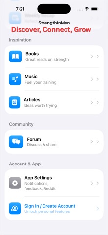 StrengthInMen screenshot