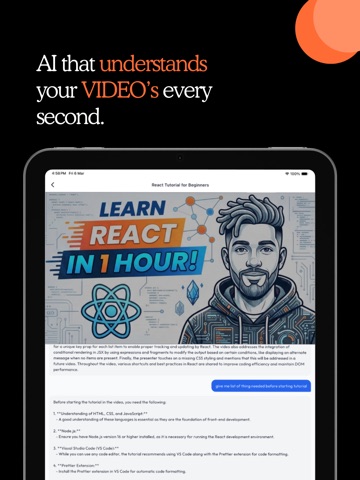 AskVideo AI iPad screenshot