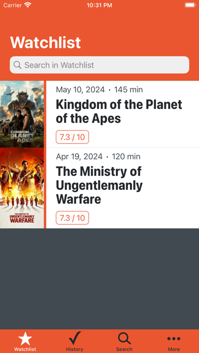 Cineaste App Screenshot