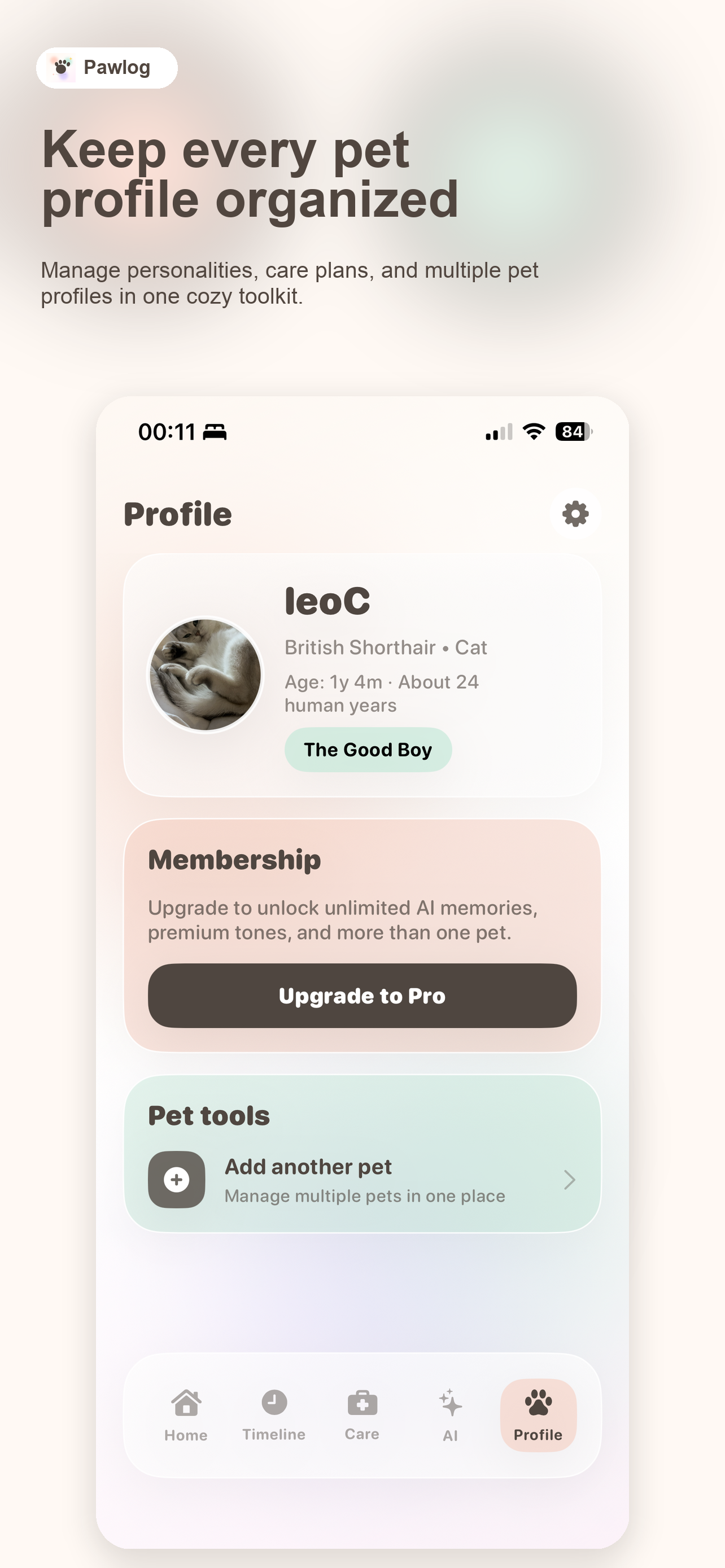 Pawlog: Pet Care & Memories screenshot 5