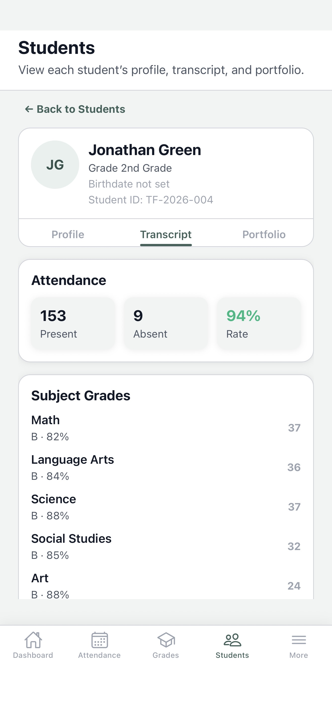 Trackfolio - Homeschool screenshot 4