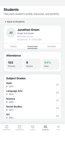Trackfolio - Homeschool Screenshot 4 of 6