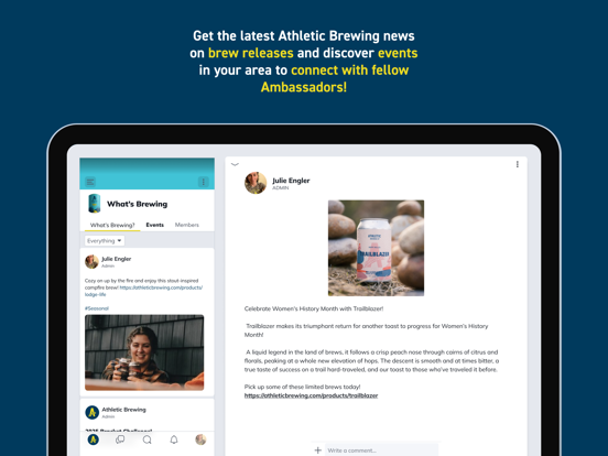 Athletic Brewing Ambassadors iPad screenshot 1 - Social Networking app