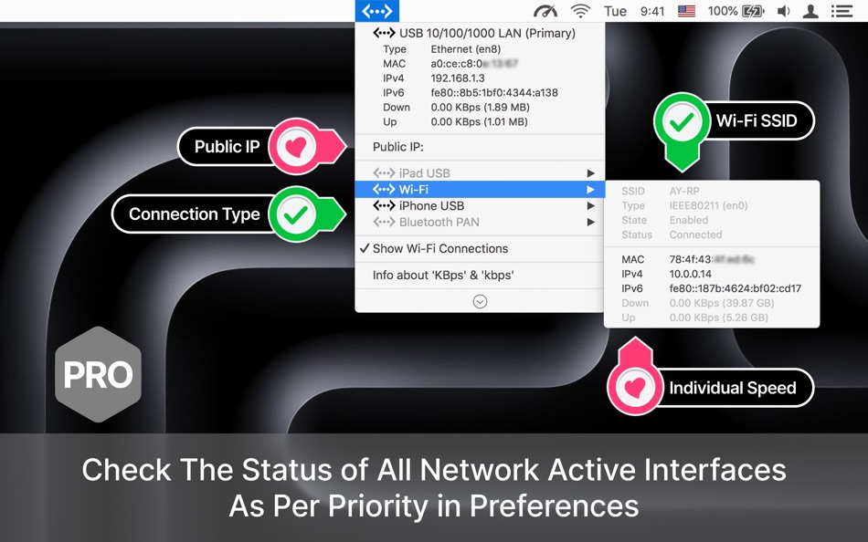 #3. Ethernet Status Lite – Menu (macOS) 由: AppYogi Software