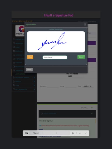 RepairHQ - Repair Software iPad screenshot