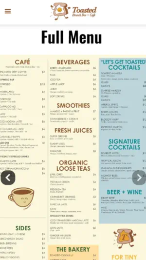 Toasted Brunch Bar + Cafe screenshot 1
