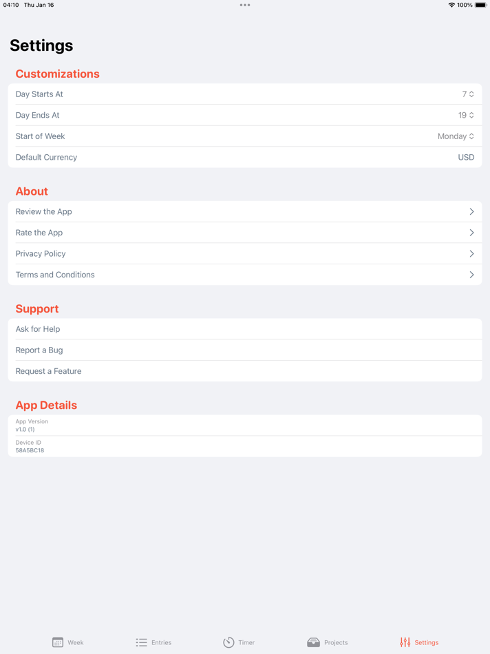 #10. Hours Tracker | Tempo (iOS) 由: Bart Jacobs