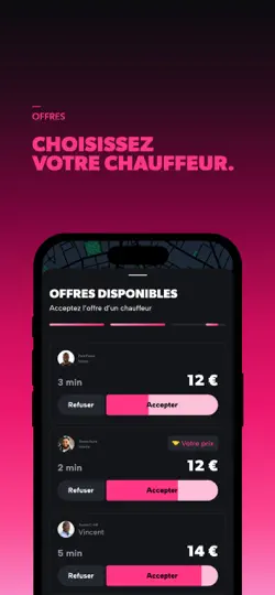 Capture d'écran de Heetch - Commandez Un VTC 24/7 sur iPhone 4