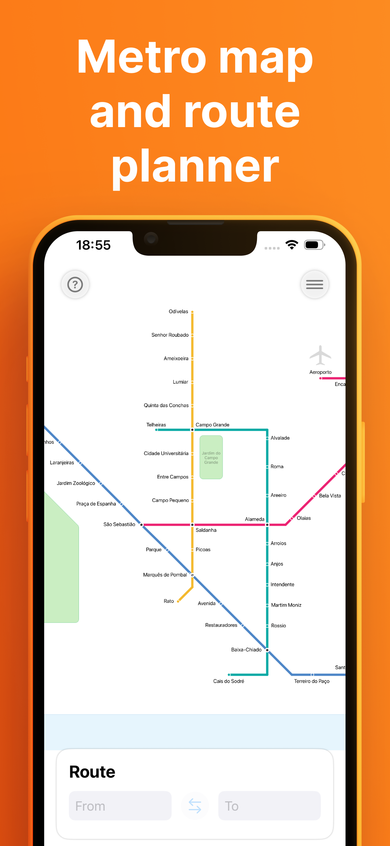 Metro Portugal: Offline Map