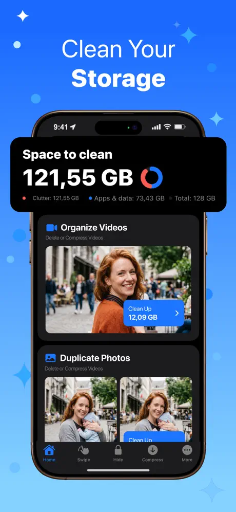 Cleanio storage cleanup screen