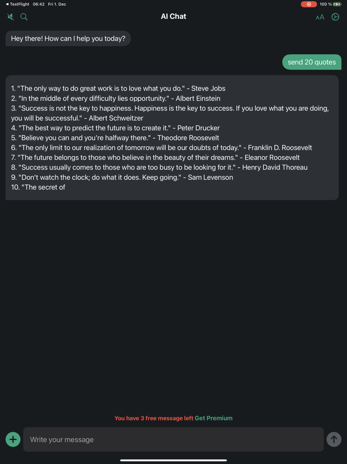 #3. Chat 5 0: Ask AI Chat Bot (iOS) Podle: INVENTO ONE PRIVATE LIMITED