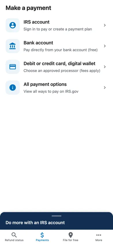 IRS2Go screenshot 1