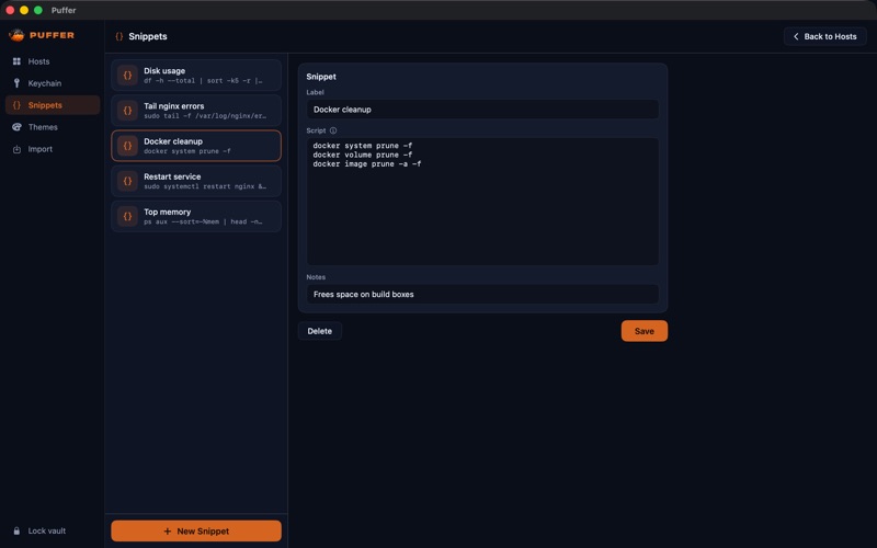 Puffer - SSH Manager screenshot