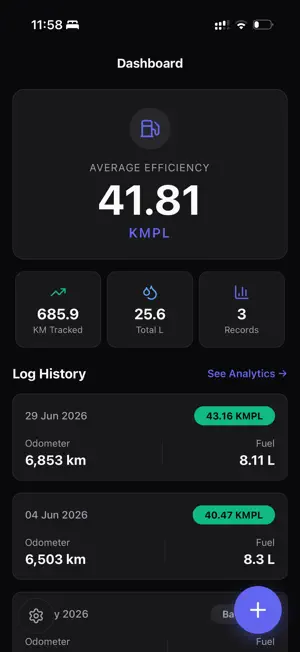 MileageMate: Fuel Tracker 截图