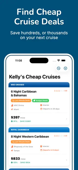 Kelly's Cheap Cruise Deals screenshot 1
