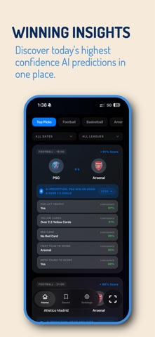 GG AI Football Predictions iPhone screenshot