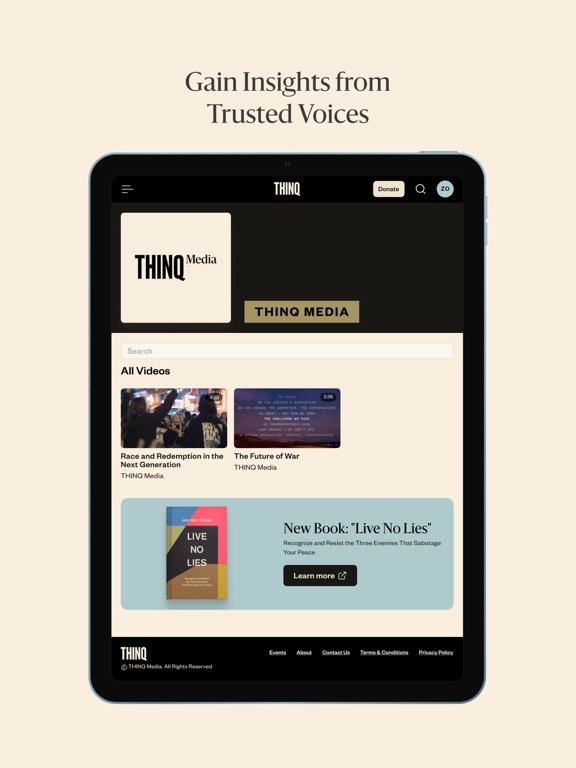 THINQ Media iPad screenshot 5 - Education app