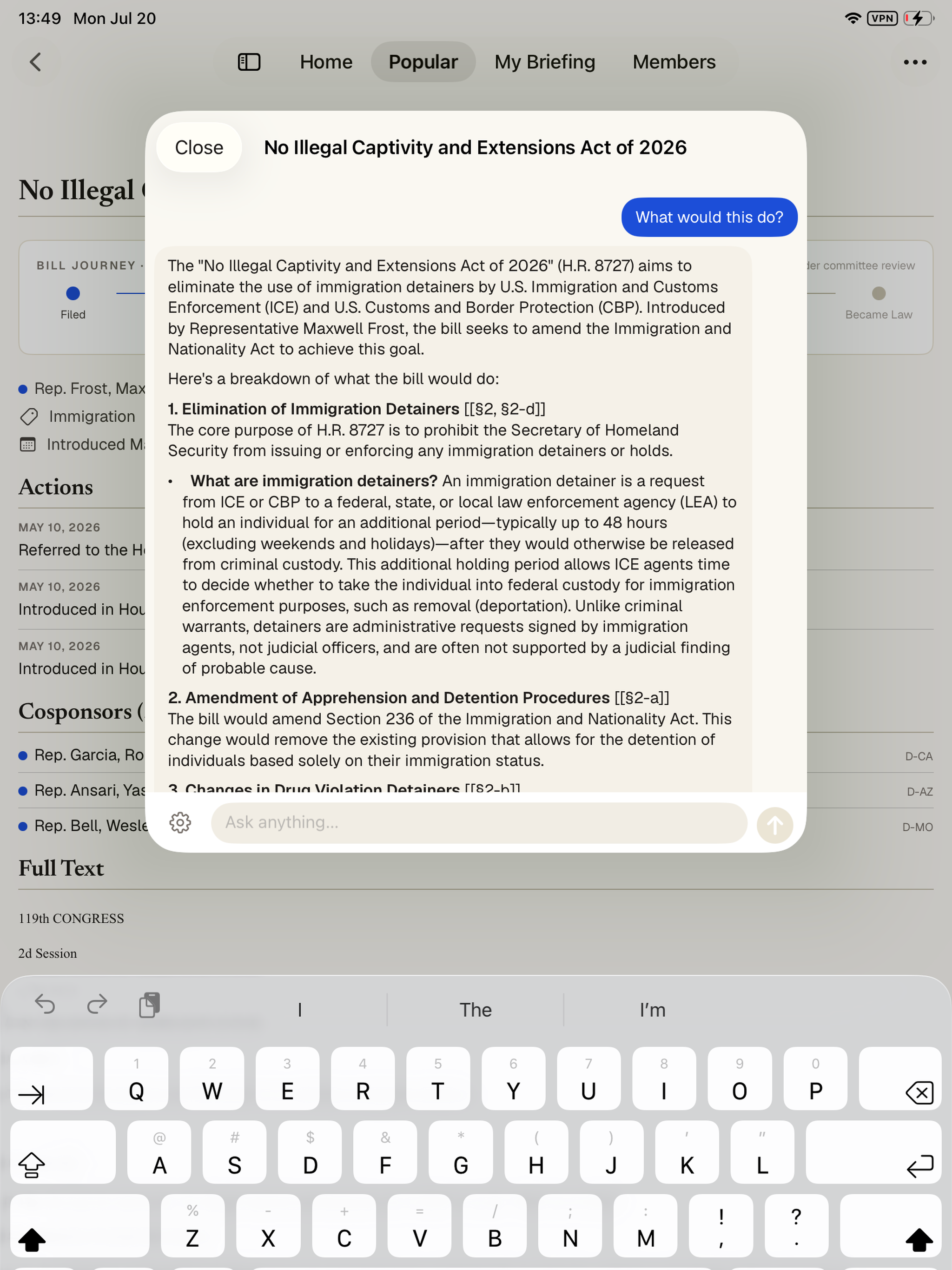 Informed — Congress Tracker screenshot 14