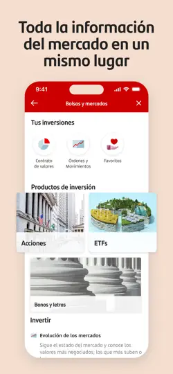 Captura de pantalla de Santander Empresas en iPhone 6