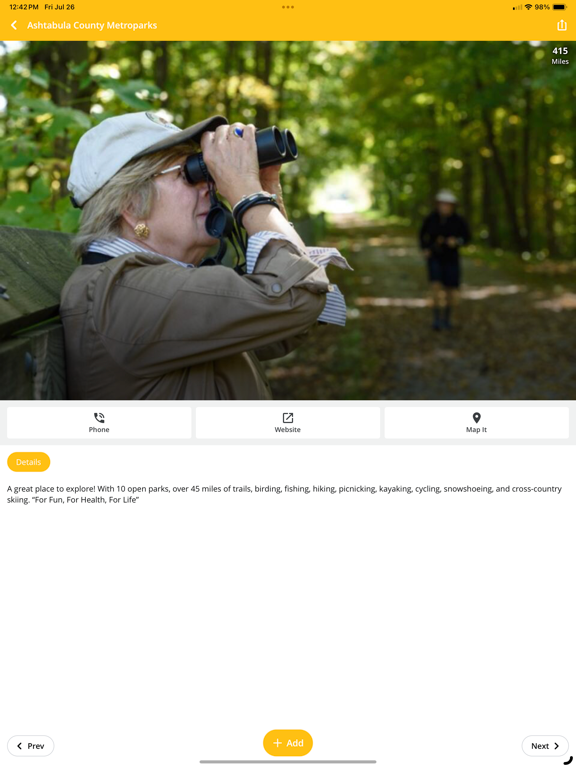 Visit Ashtabula County iPad screenshot 4 - Travel app