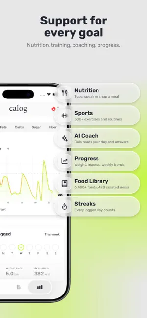 calog - Calorie & Gym Tracker screenshot 2