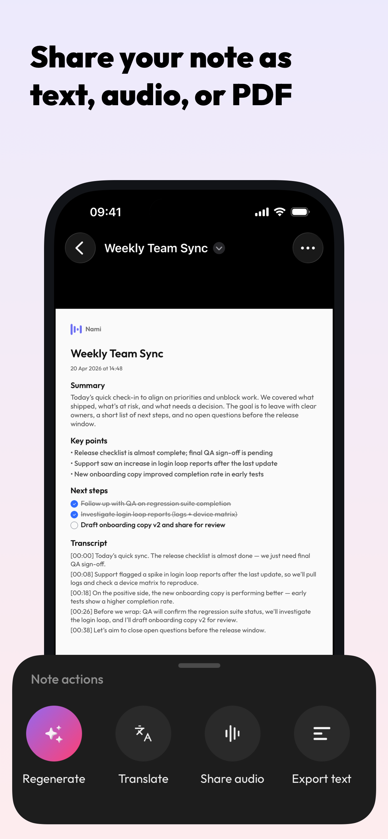 Nami: AI Voice Notes screenshot 8