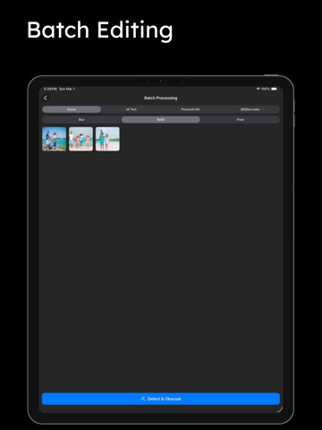 Obscure - share safely iPad screenshot