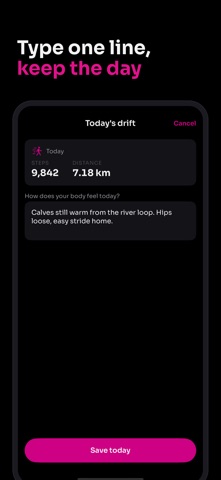 Pink Drift: Walking Tracker Screenshot 2 of 4
