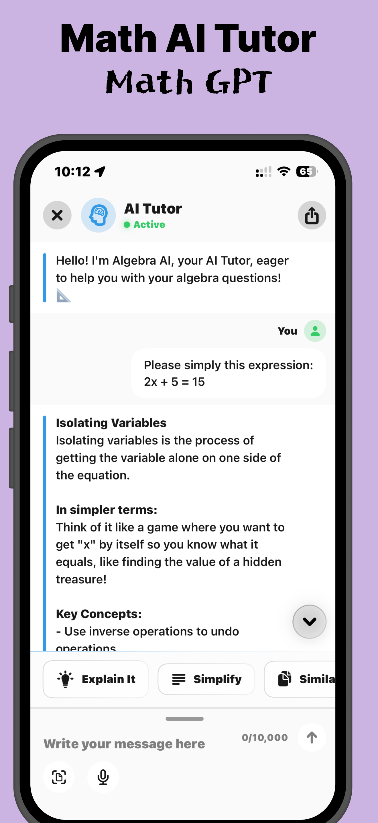 Algebra AI: Math Helper screenshot 3