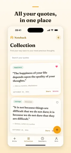 Noteback: Quote Journal screenshot 2