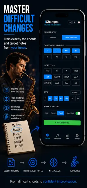 iChanges - Jazz Chord Trainer screenshot 2