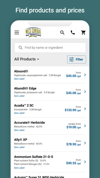 WCAS Grower Advantage Screenshot