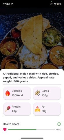AI Calorie Counter iPhone screenshot