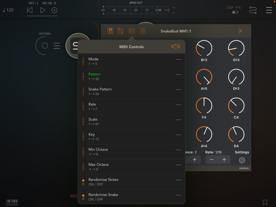 Screenshot #6 pour SnakeBud - AUv3 MIDI Sequencer