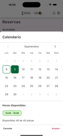 Captura de pantalla de Gva Parcsnaturals en iPhone 6